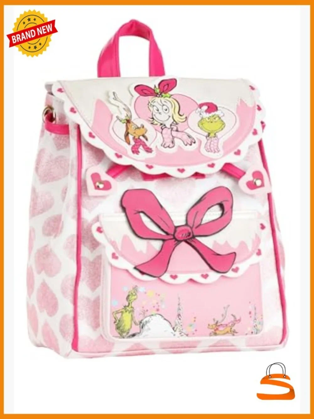 Dr. Seuss Cindy Lou Who Pink Mini Backpack - Officially Licensed Whoville Bag